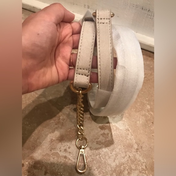 NWT Elegant 3 Piece Faux Suede & Leather Bag Straps Set - W/Gold Tone Hardware - Picture 7 of 12